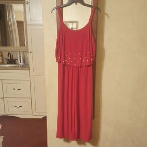 Valentines Day Is Coming. NAIF Red Maxi Dress with Gold Accents